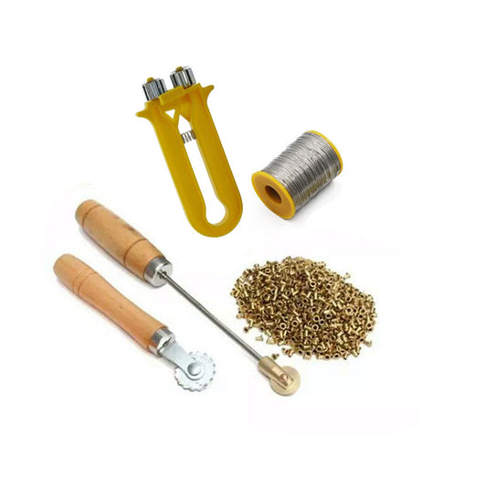 Beekeeping Hive Frame Wiring Pack, Wiring Jig, Copper Roller & Eyelets Wire Tensioner Wire Embedder-1
