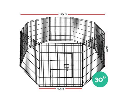 8 Panel Pet Playpen Crate - 30 Inch-4