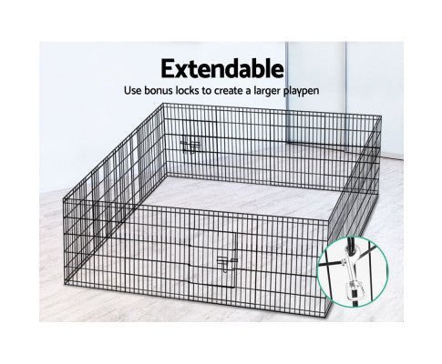 8 Panel Pet Playpen Crate - 30 Inch-1
