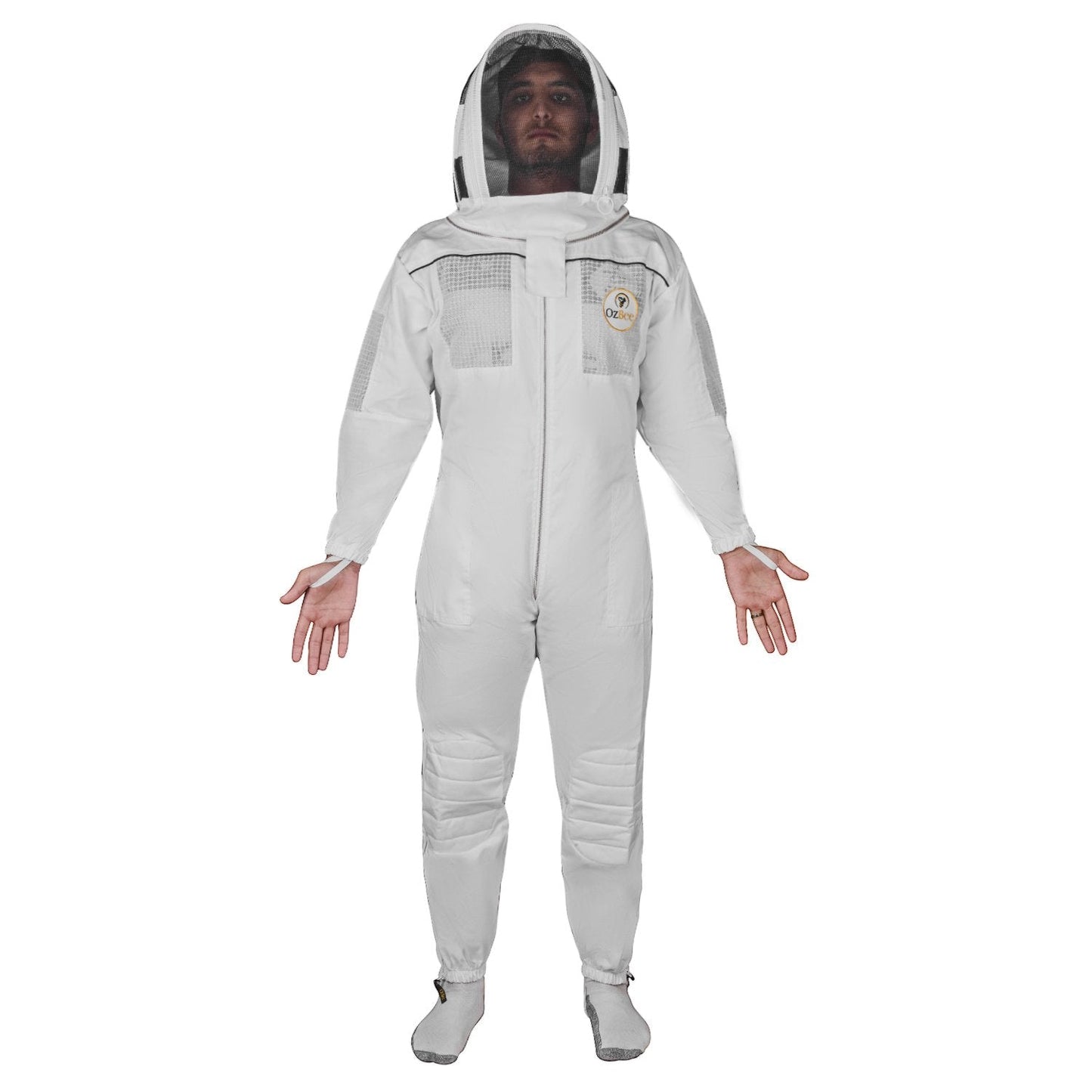 Beekeeping Starter Kit For Beekeepers With OZ Bee Semi Ventilated Hoodie Style Suit Protective Gear-2