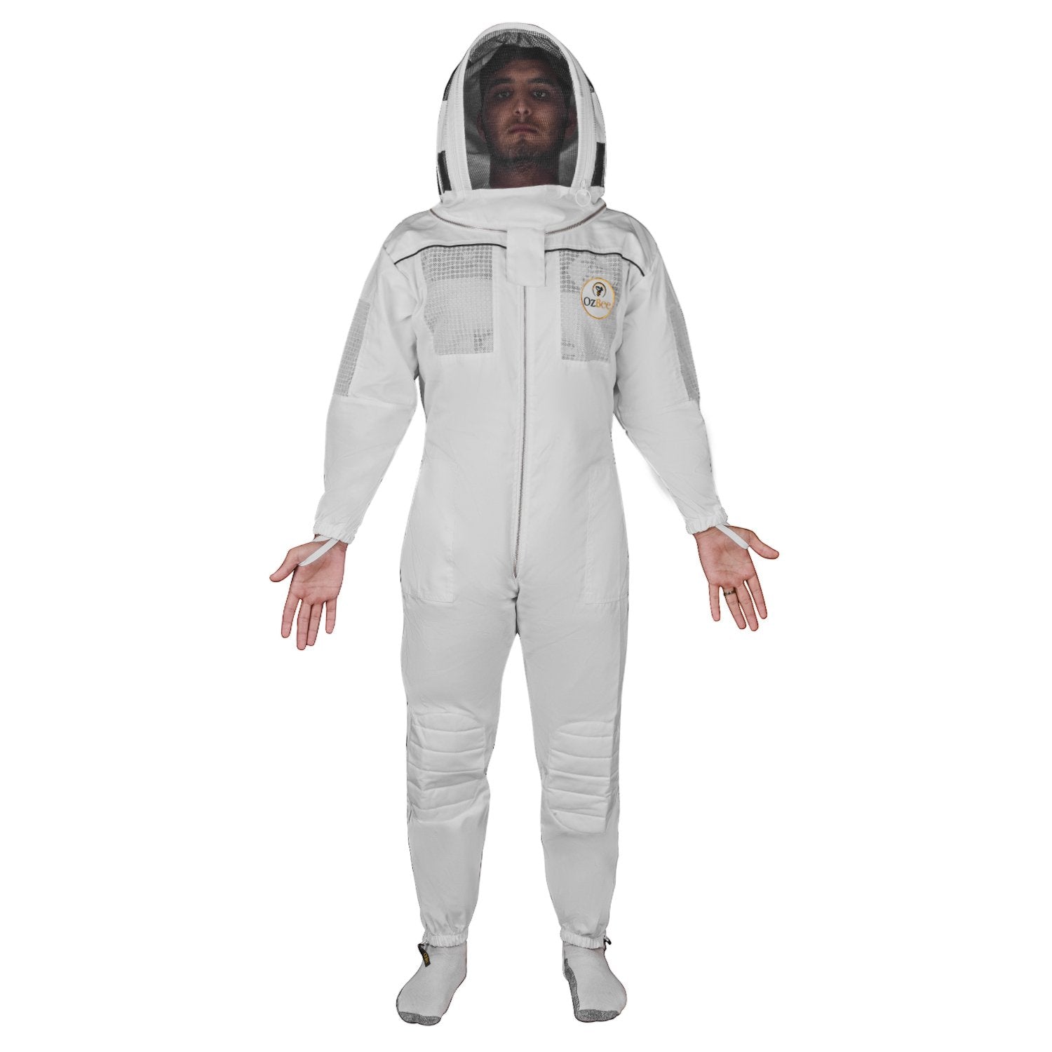 Beekeeping Starter Kit For Beekeepers With OZ Bee Semi Ventilated Hoodie Style Suit Protective Gear-2